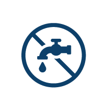An icon showing a pipe with a magnifying glass, representing hidden commercial water leak detection