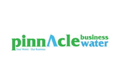 Pinnacle Business Water logo with green and blue stylised text