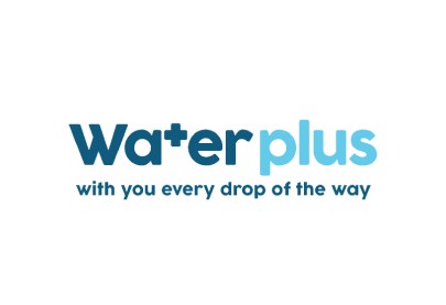 Water Plus corporate text logo